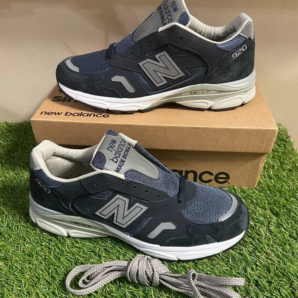 New Balance 920 Navy Blue 3M Silver Reflective M920CNV MADE in ENGLAND Mens